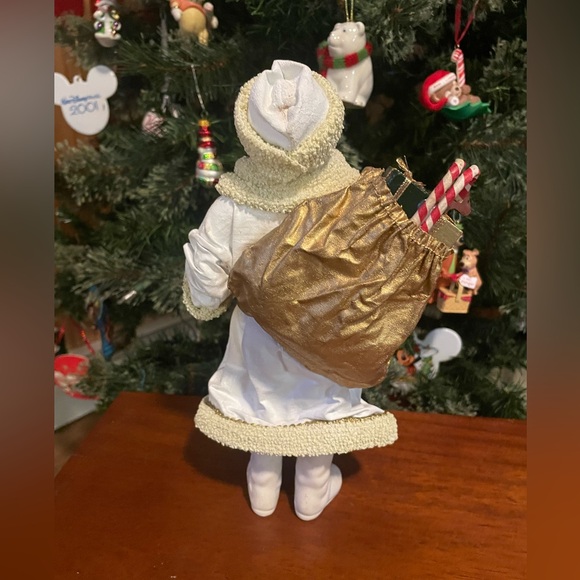 Possible Dreams Clothtiques Old World Santa  10” Tall White/Gold - Picture 5 of 8